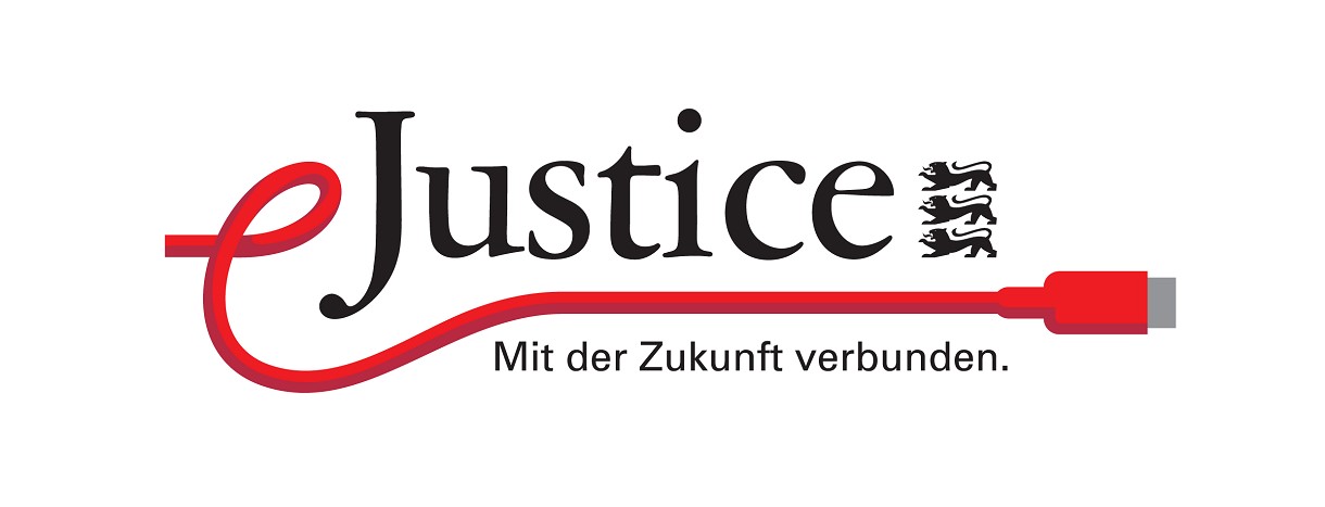 Bild zeigt das eJustice-Logo